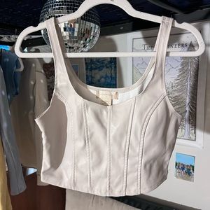 Altar’d state corset-like leather tank top
